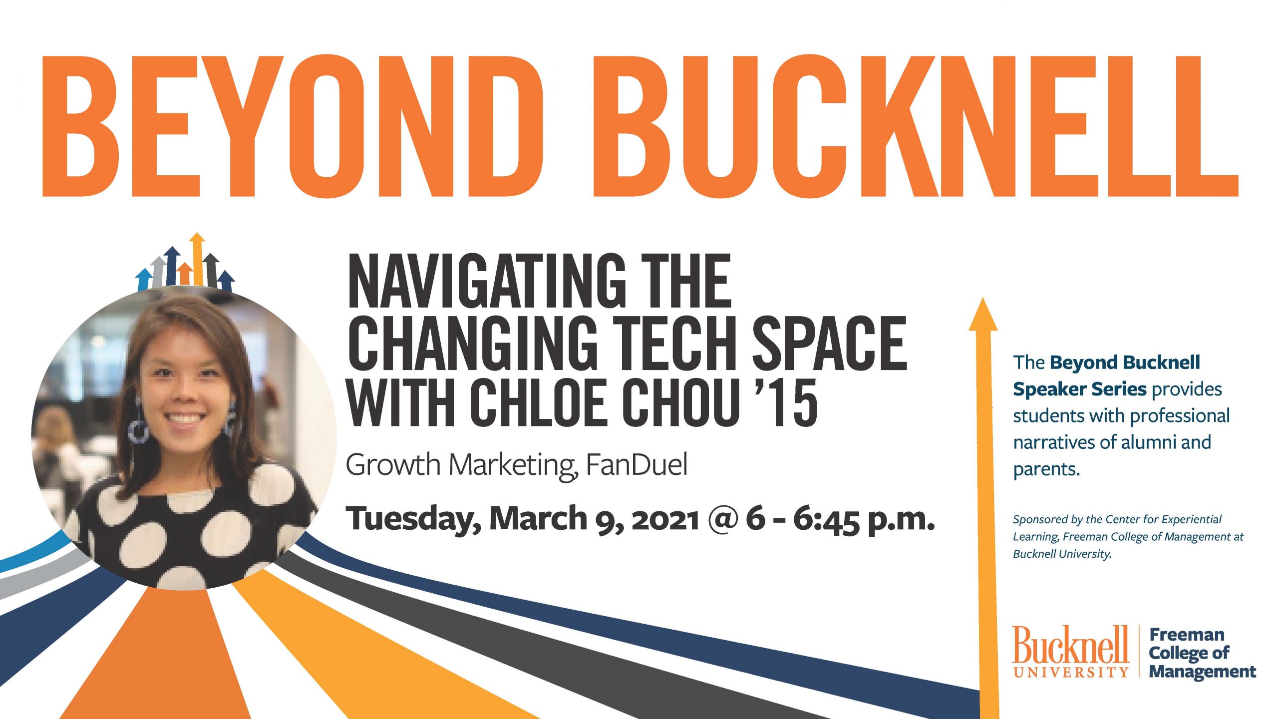 Beyond Bucknell Speaker Series welcomes Chloe Chou ’15 on March 9, 6-6:45pm