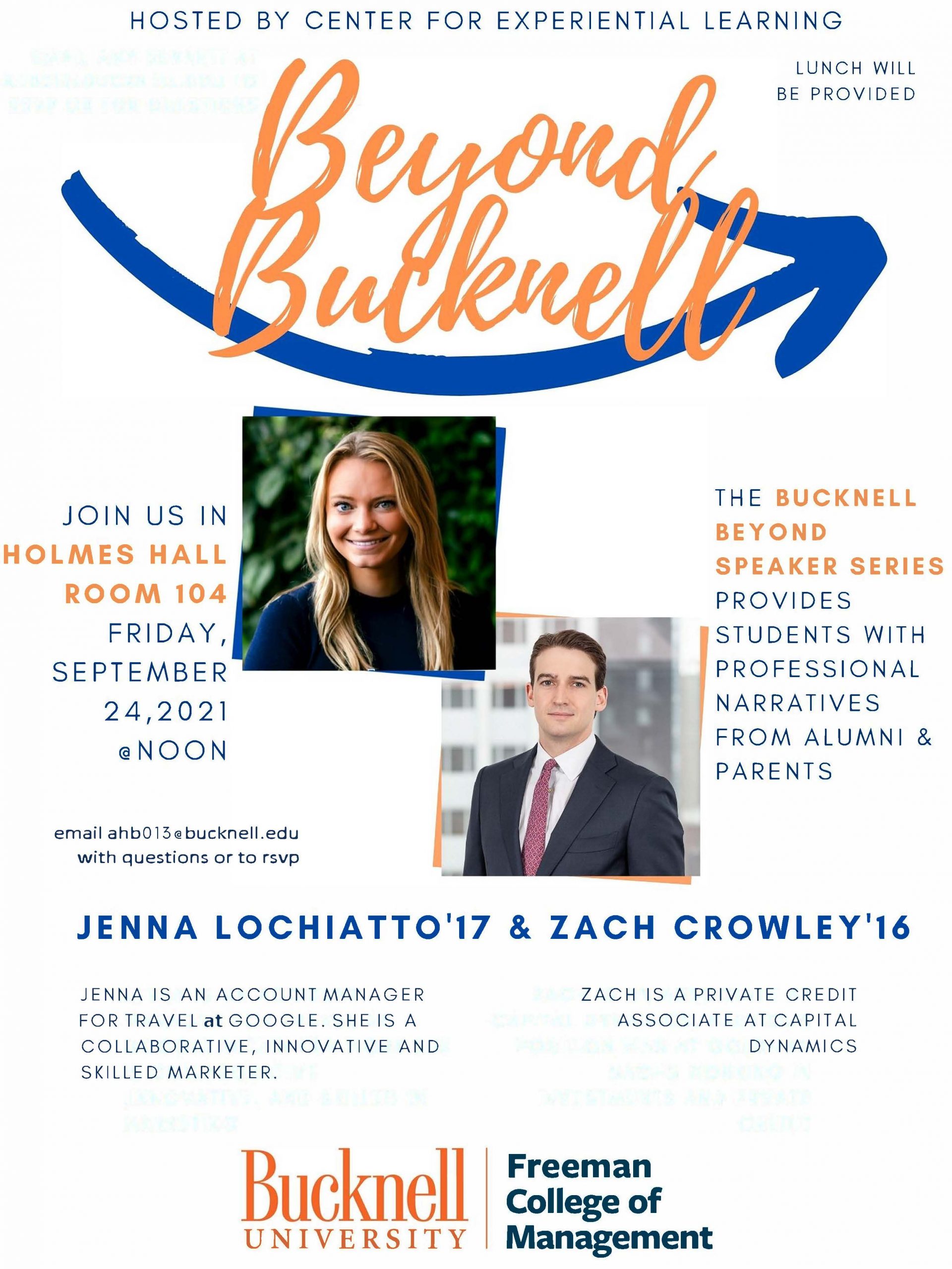 Beyond Bucknell presents Jenna Lochiatto ’17 and Zach Crowley ’16