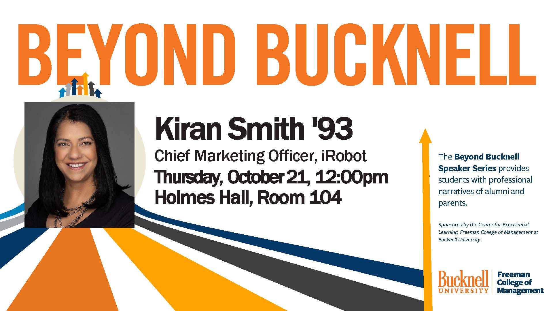 Beyond Bucknell Speaker Series presents Kiran Smith ’93; Chief Marketing Officer at iRobot