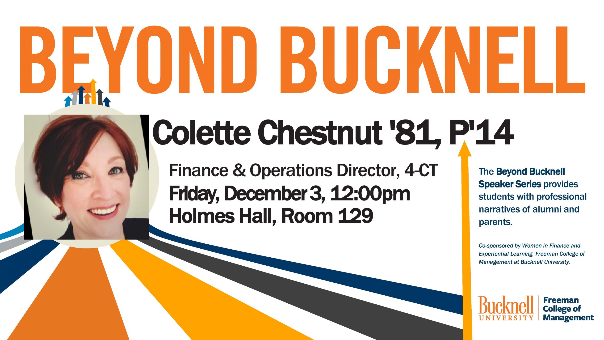 Beyond Bucknell Speaker Series presents Colette Chestnut, Finance and Operations Director @ 4-CT