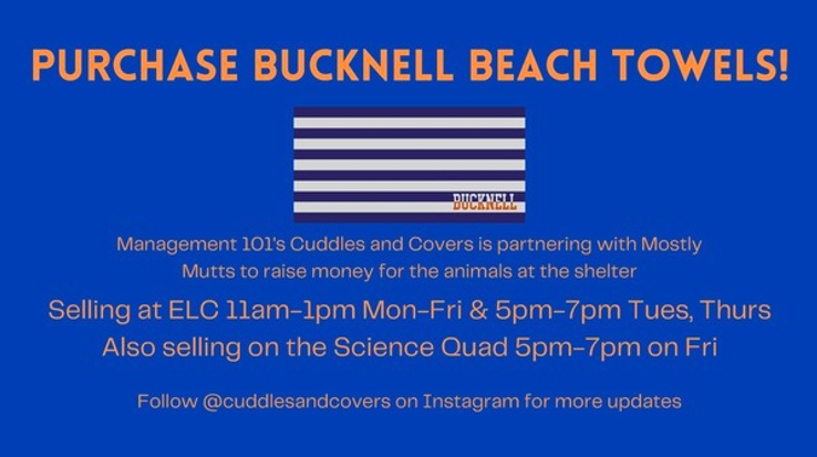 Bucknell Beach Towel Sale, March 27-31