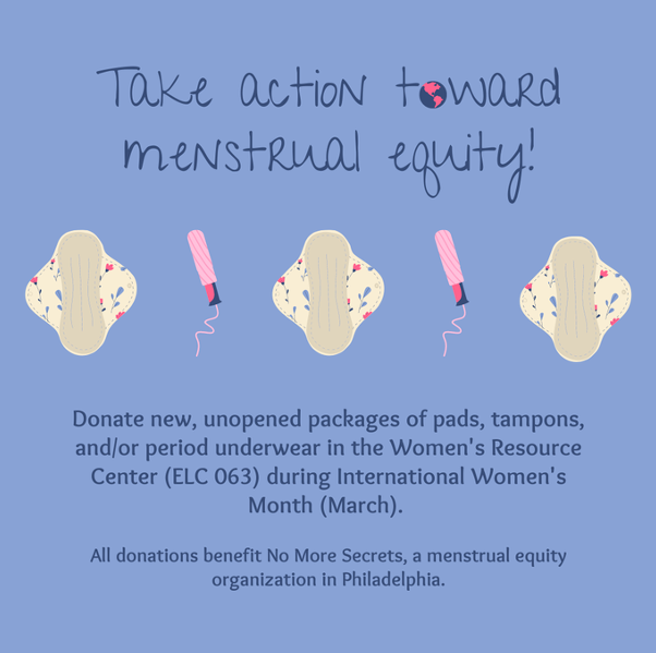 Take Action Towards Menstrual Equity, Month of March