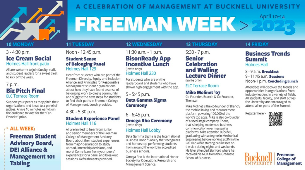 Freeman Week 2023 Schedule