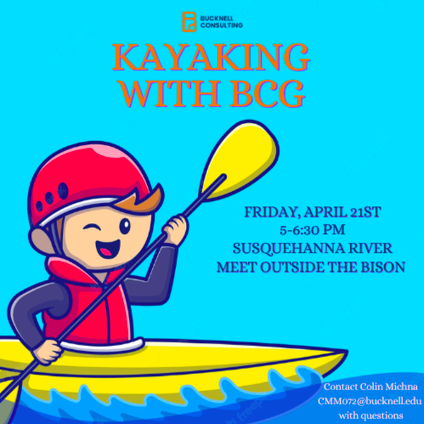 Kayaking with BCG, April 21st