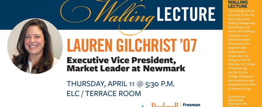 Walling Lecture Welcomes Lauren Gilchrist