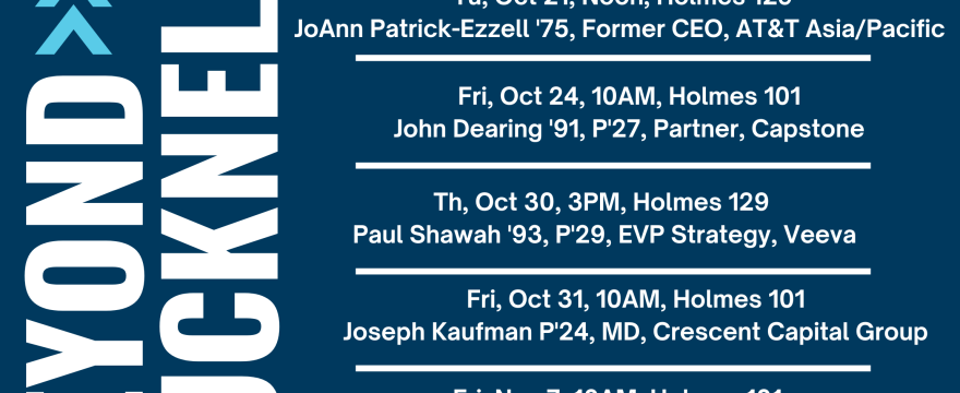 Beyond Bucknell sessions in Oct and Nov