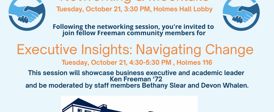 Networking and Mocktails BEFORE Executive Insights session with Ken Freeman ’72