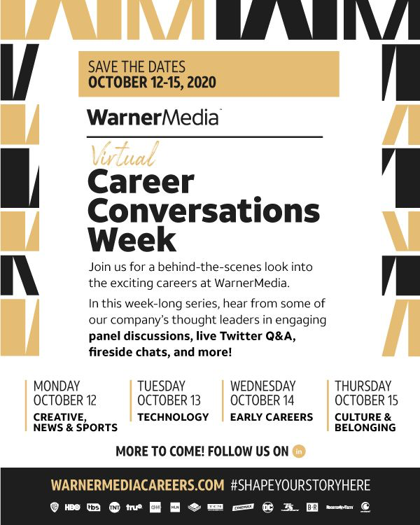 Warner Media Career Conversations Oct 12-15, 2020