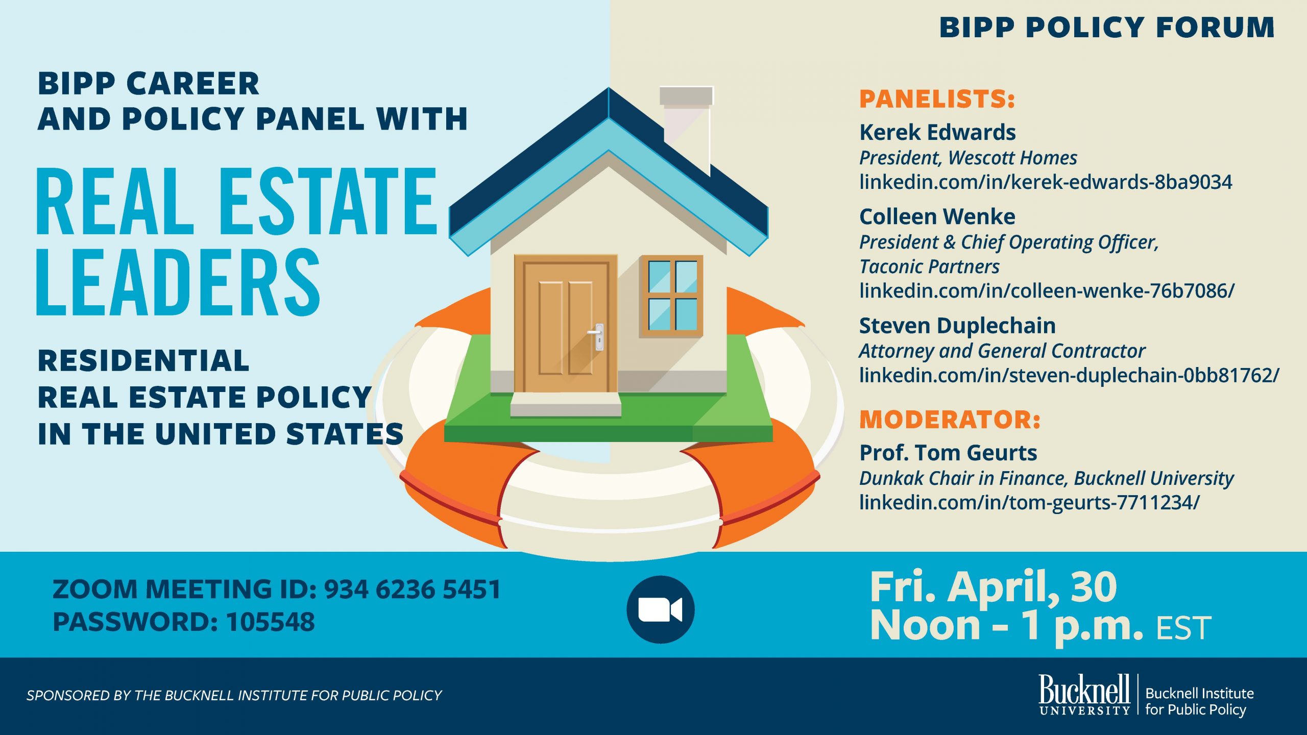 Career and Policy Panel with Real Estate Leaders Apr 30