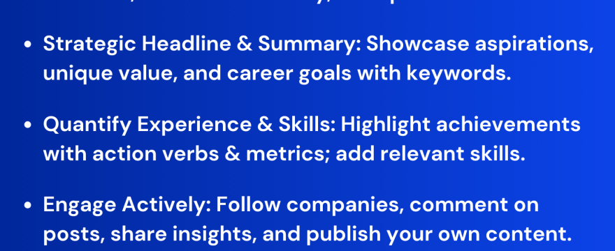 Optimize your LinkedIn profile