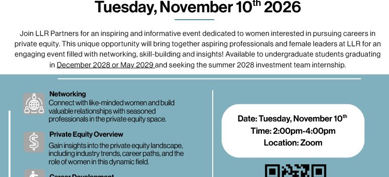 LLR Partners Annual Female in Finance Event